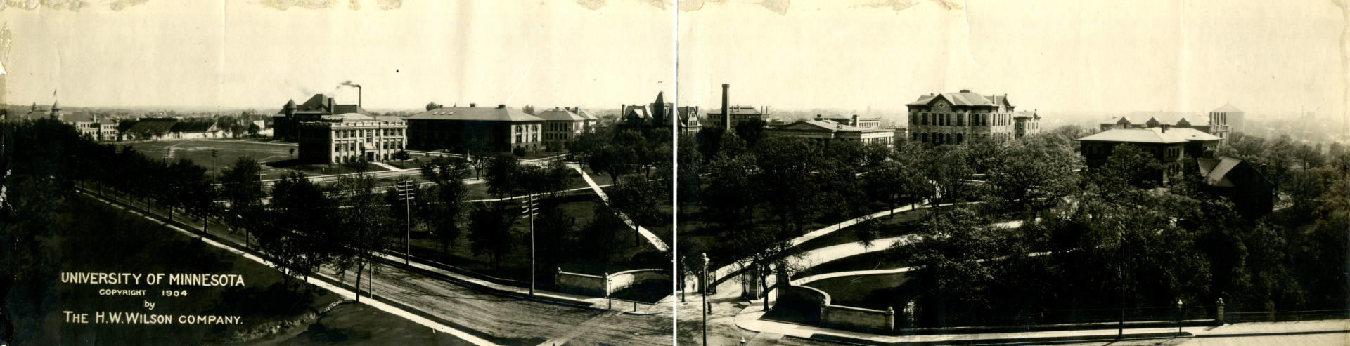 Campus photo, 1904, courtesy of University of Minnesota Libraries, University Archives.