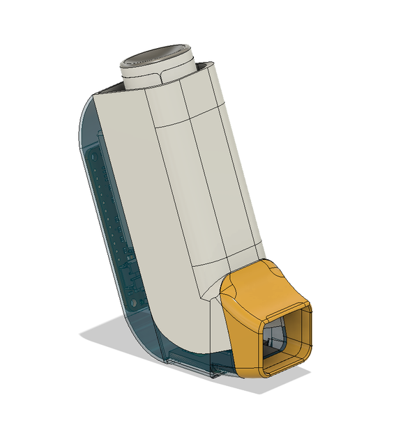Cartoon images of the smart inhaler invention