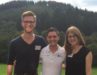 Katie Engevik with friends at Fulbright orientation in Germany.